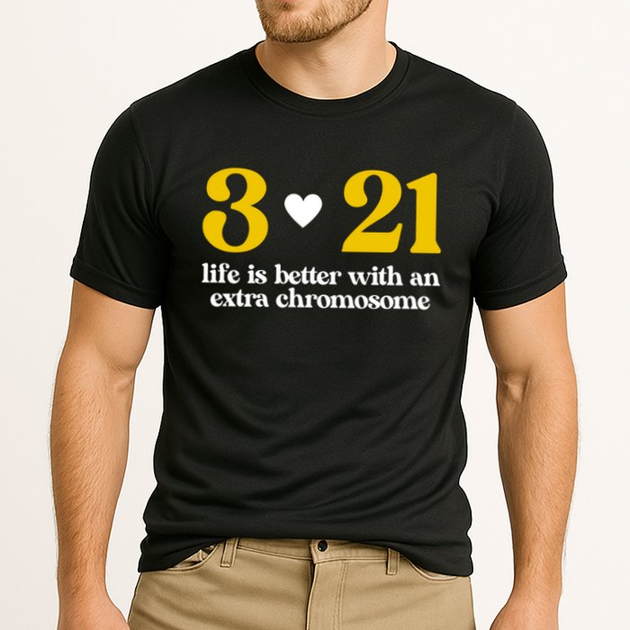Down Syndrome 3:21 Life Is Better Extra Chromosome Cooling Performance Crew T-Shirt