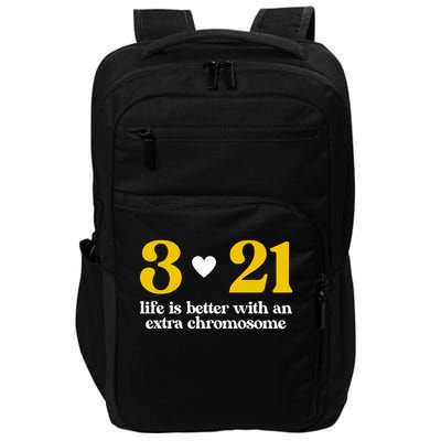 Down Syndrome 3:21 Life Is Better Extra Chromosome Impact Tech Backpack