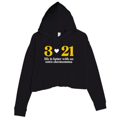 Down Syndrome 3:21 Life Is Better Extra Chromosome Crop Fleece Hoodie