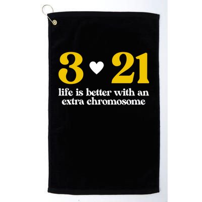 Down Syndrome 3:21 Life Is Better Extra Chromosome Golf Towel