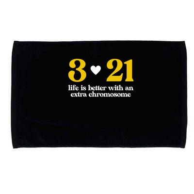 Down Syndrome 3:21 Life Is Better Extra Chromosome Microfiber Hand Towel