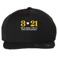 Down Syndrome 3:21 Life Is Better Extra Chromosome Wool Snapback Cap