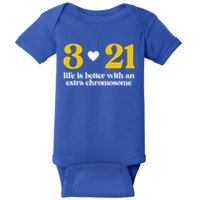 Down Syndrome 3:21 Life Is Better Extra Chromosome Baby Bodysuit