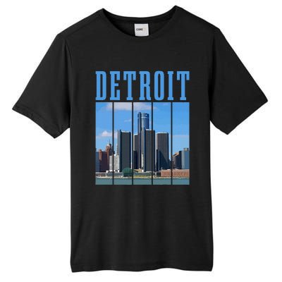 Detroit Skyline 313 Michigan Vintage Pride Tall Fusion ChromaSoft Performance T-Shirt