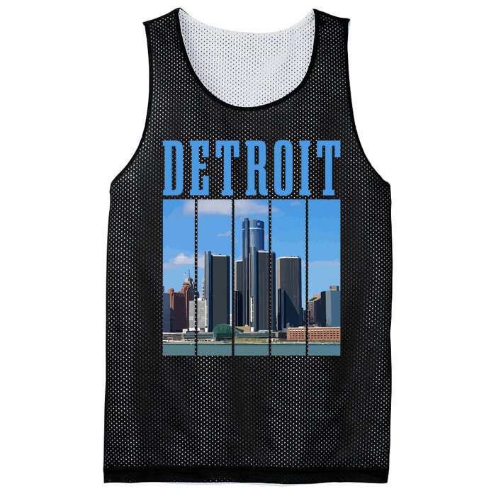 Detroit Skyline 313 Michigan Vintage Pride Mesh Reversible Basketball Jersey Tank