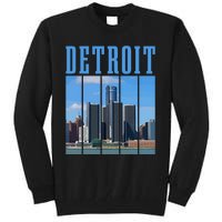 Detroit Skyline 313 Michigan Vintage Pride Tall Sweatshirt