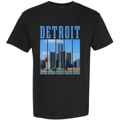 Detroit Skyline 313 Michigan Vintage Pride Garment-Dyed Heavyweight T-Shirt