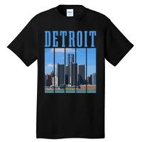 Detroit Skyline 313 Michigan Vintage Pride Tall T-Shirt