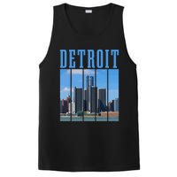 Detroit Skyline 313 Michigan Vintage Pride PosiCharge Competitor Tank