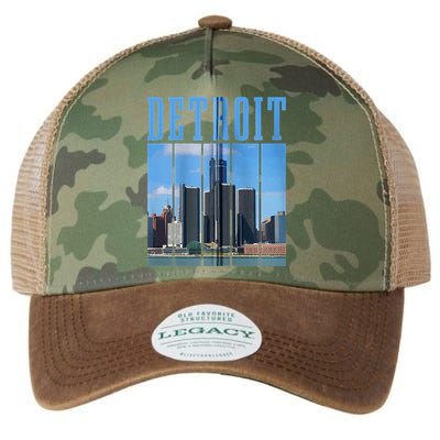 Detroit Skyline 313 Michigan Vintage Pride Legacy Tie Dye Trucker Hat