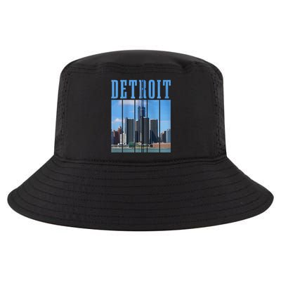 Detroit Skyline 313 Michigan Vintage Pride Cool Comfort Performance Bucket Hat