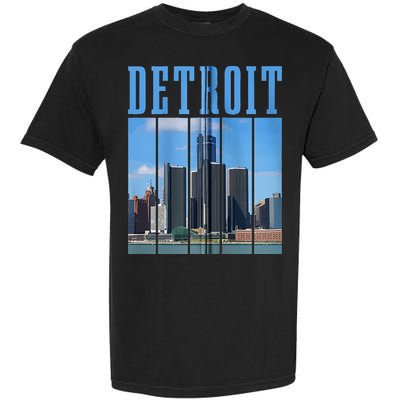 Detroit Skyline 313 Michigan Vintage Pride Garment-Dyed Heavyweight T-Shirt