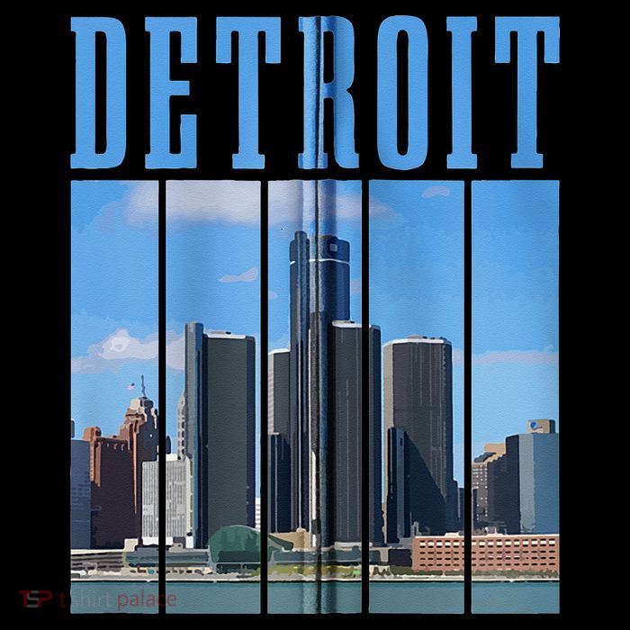 Detroit Skyline 313 Michigan Vintage Pride Tall T-Shirt