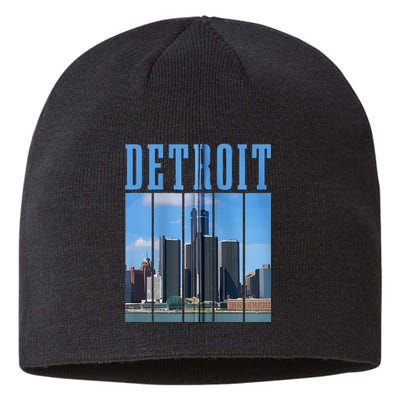 Detroit Skyline 313 Michigan Vintage Pride Sustainable Beanie