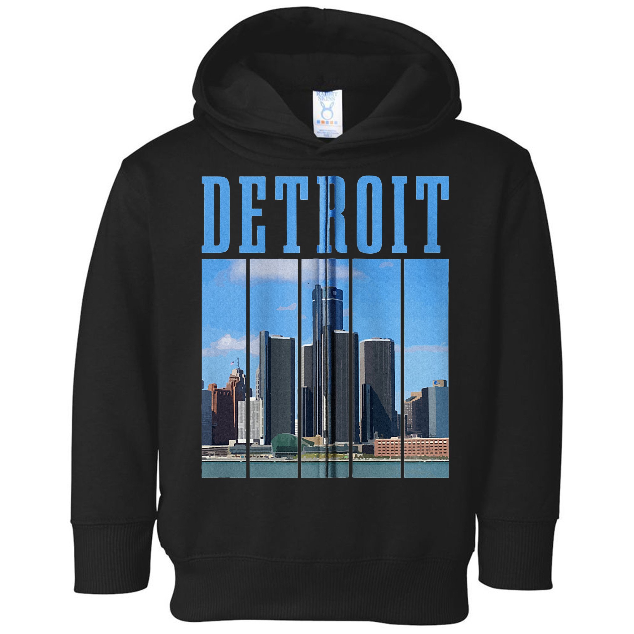 Detroit Skyline 313 Michigan Vintage Pride Toddler Hoodie