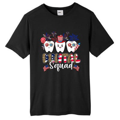 Dental Squad 4th of July America Flag Patriotic Dentist Tall Fusion ChromaSoft Performance T-Shirt