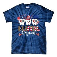 Dental Squad 4th of July America Flag Patriotic Dentist Tie-Dye T-Shirt