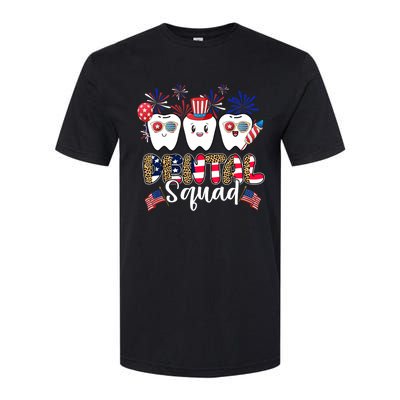 Dental Squad 4th of July America Flag Patriotic Dentist Softstyle® CVC T-Shirt