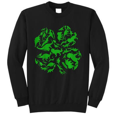 Dinosaur Shamrock 4 Leaf Clover St Patricks Day Sweatshirt