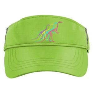 Dinosaur Skeleton 80S Colors 1980S Gift Adult Drive Performance Visor