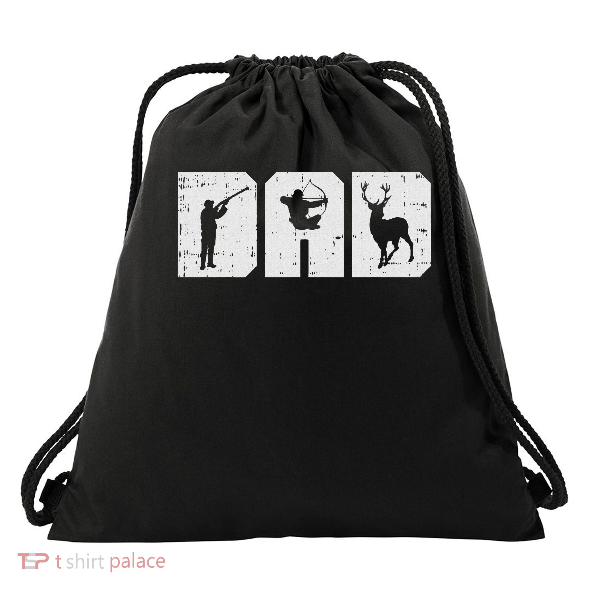 Dad Shooting Archery Deer Archer Bow Hunting Hunter Men Gift Drawstring Bag