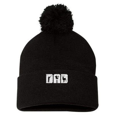 Dad Shooting Archery Deer Archer Bow Hunting Hunter Men Gift Pom Pom 12in Knit Beanie
