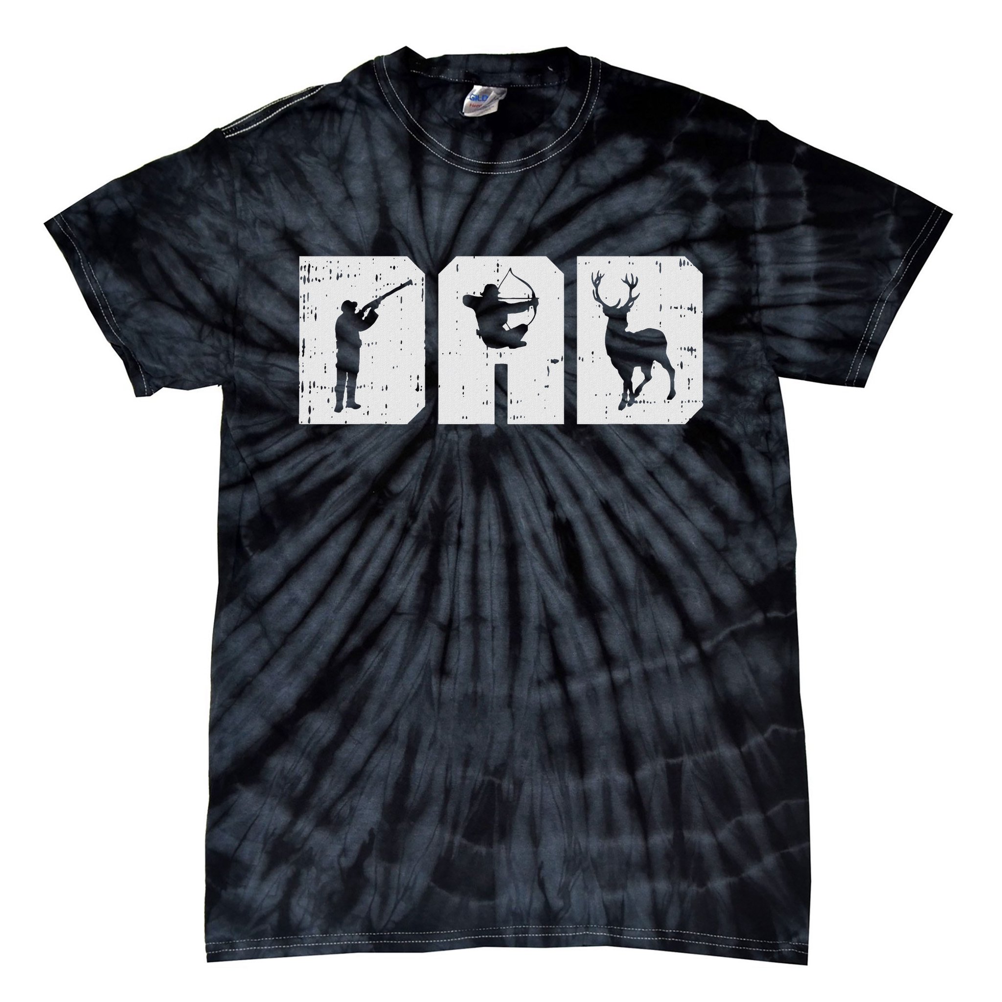 Dad Shooting Archery Deer Archer Bow Hunting Hunter Men Gift Tie-Dye T-Shirt