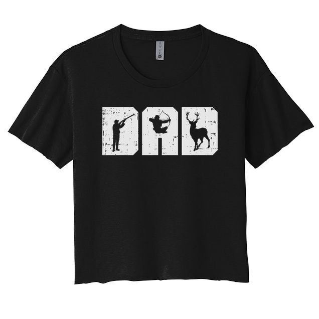 Dad Shooting Archery Deer Archer Bow Hunting Hunter Men Gift Crop Top