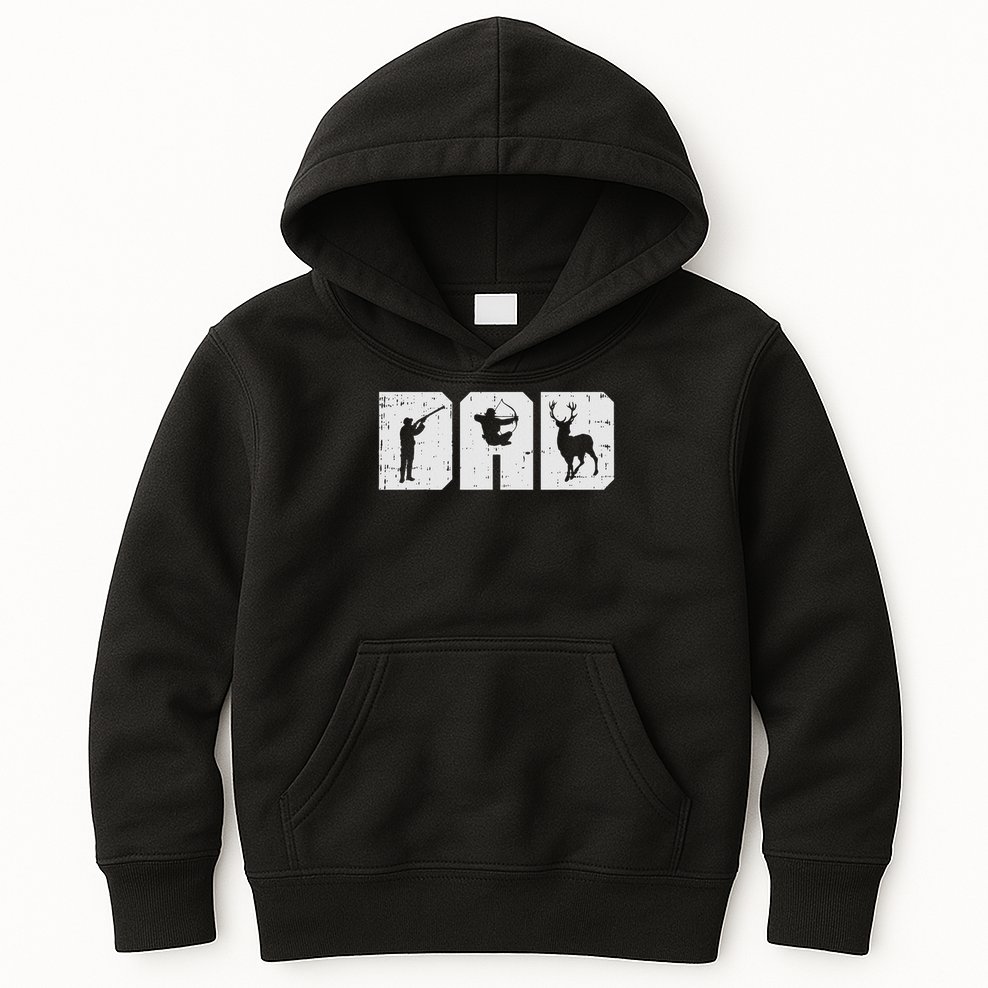 Dad Shooting Archery Deer Archer Bow Hunting Hunter Men Gift Kids Hoodie