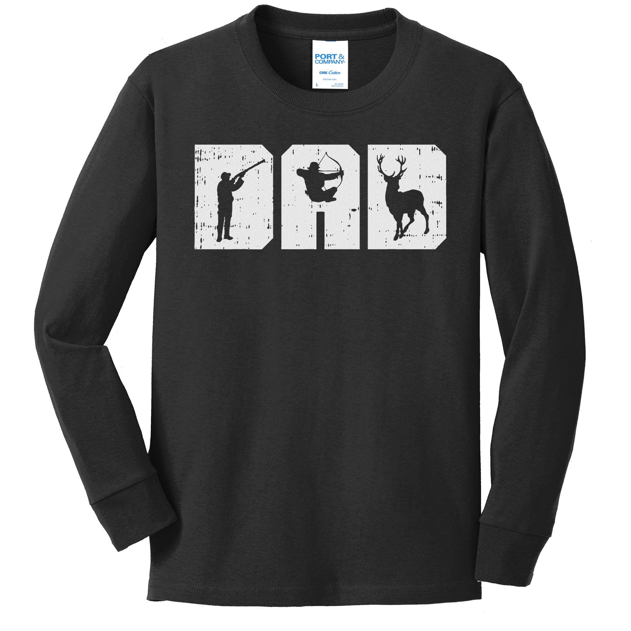 Dad Shooting Archery Deer Archer Bow Hunting Hunter Men Gift Kids Long Sleeve Shirt