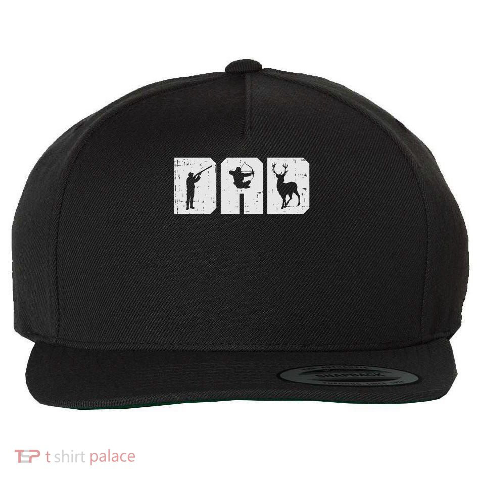 Dad Shooting Archery Deer Archer Bow Hunting Hunter Men Gift Wool Snapback Cap
