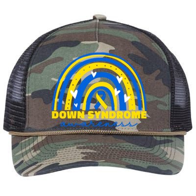 Down Syndrome Awareness Day Month T21 Down Syndrom Gift Retro Rope Trucker Hat Cap