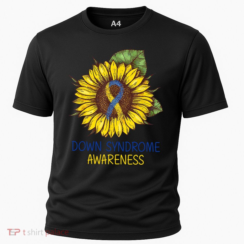 Down Syndrome Awareness Sunflower Ribbon Performance Shirt