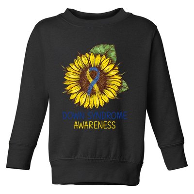 Down Syndrome Awareness Sunflower Ribbon Toddler Sweatshirt