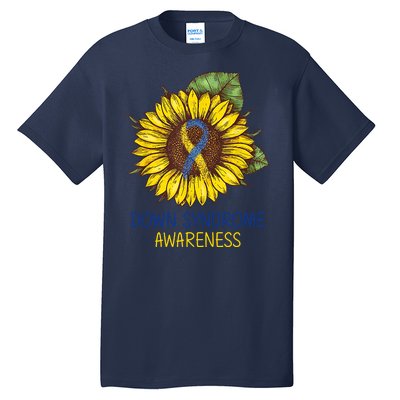 Down Syndrome Awareness Sunflower Ribbon Tall T-Shirt