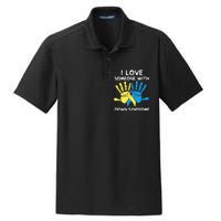 Down Syndrome Awareness  I Love Someone With Down Syndrome Dry Zone Grid Polo