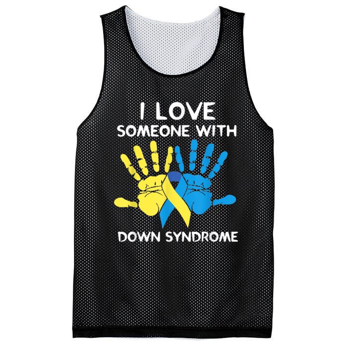 Down Syndrome Awareness  I Love Someone With Down Syndrome Mesh Reversible Basketball Jersey Tank