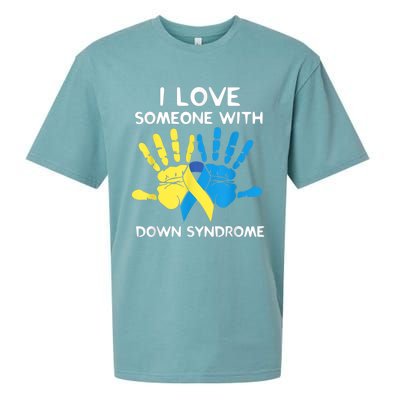 Down Syndrome Awareness  I Love Someone With Down Syndrome Sueded Cloud Jersey T-Shirt