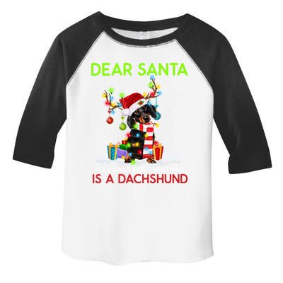 Dear Santa All I Want For Christmas Is A Dachshund Christmas Gift Toddler Fine Jersey T-Shirt