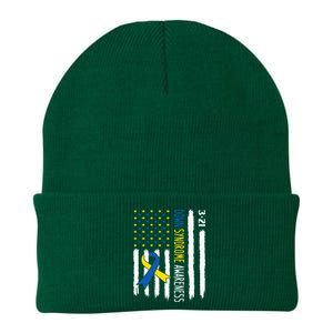 Down Syndrome Awareness Us Flag Trisomy 21 Knit Cap Winter Beanie