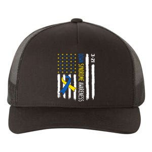 Down Syndrome Awareness Us Flag Trisomy 21 Yupoong Adult 5-Panel Trucker Hat