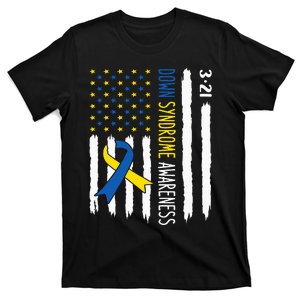 Down Syndrome Awareness Us Flag Trisomy 21 T-Shirt