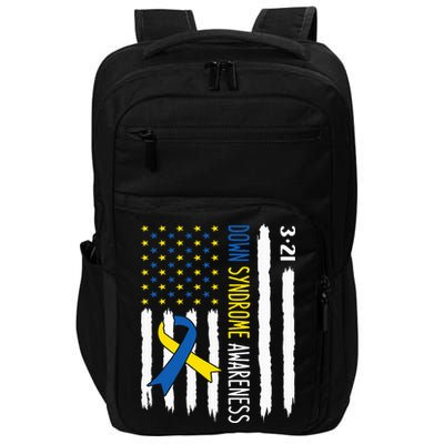 Down Syndrome Awareness Us Flag Trisomy 21 Impact Tech Backpack