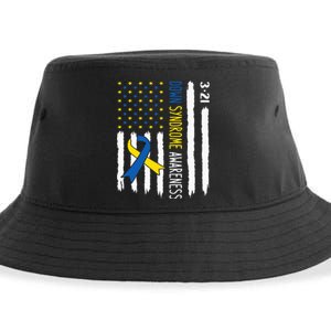 Down Syndrome Awareness Us Flag Trisomy 21 Sustainable Bucket Hat