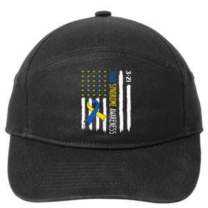 Down Syndrome Awareness Us Flag Trisomy 21 7-Panel Snapback Hat