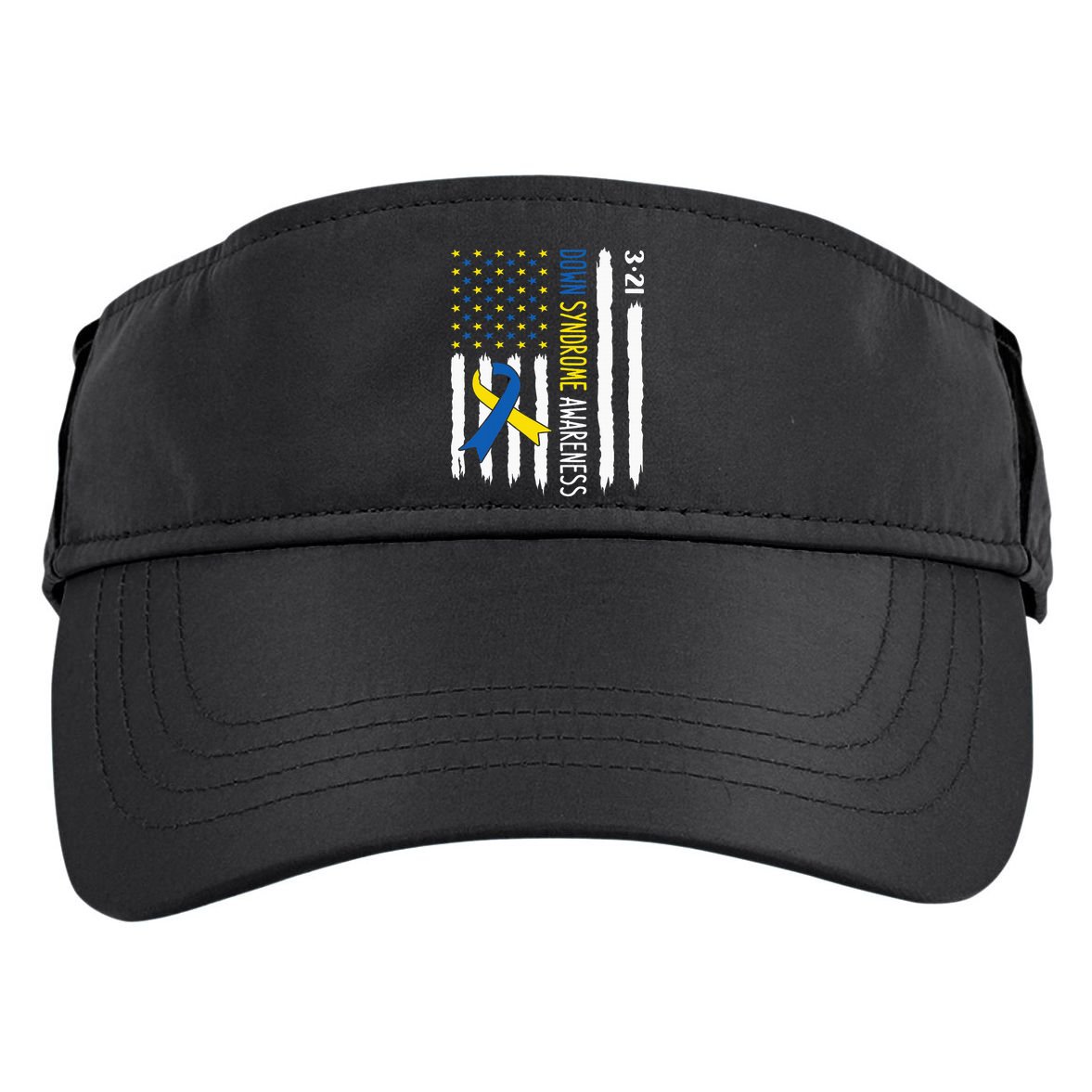 Down Syndrome Awareness Us Flag Trisomy 21 Adult Drive Performance Visor