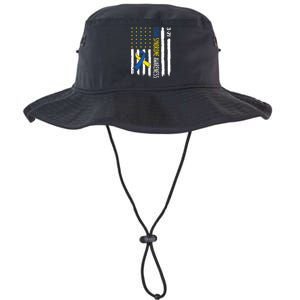 Down Syndrome Awareness Us Flag Trisomy 21 Legacy Cool Fit Booney Bucket Hat