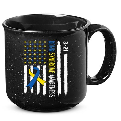 Down Syndrome Awareness Us Flag Trisomy 21 15oz Campfire Ceramic Mug
