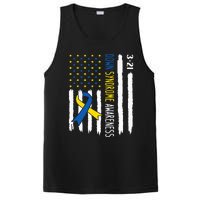 Down Syndrome Awareness Us Flag Trisomy 21 PosiCharge Competitor Tank