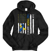 Down Syndrome Awareness Us Flag Trisomy 21 Tie Dye Hoodie